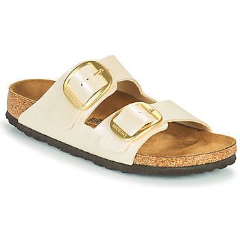 ARIZONA BIG BUCKLE  women's Mules / Casual Shoes in White. Sizes available:4.5