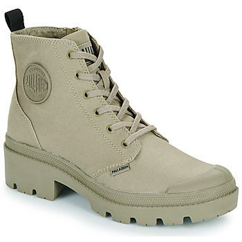 PALLABASE TWILL  women's Shoes (High-top Trainers) in Kaki
