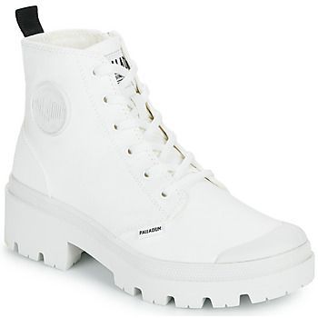 PALLABASE TWILL  women's Shoes (High-top Trainers) in White