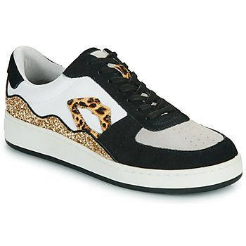 LOULOU BLANC NOIR LEOPARD  women's Shoes (Trainers) in White