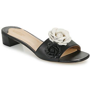 FAY FLOWER-SANDALS-FLAT SANDAL  women's Mules / Casual Shoes in Black