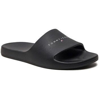 Printed Pu Pool Slide  women's Flip flops / Sandals (Shoes) in Black