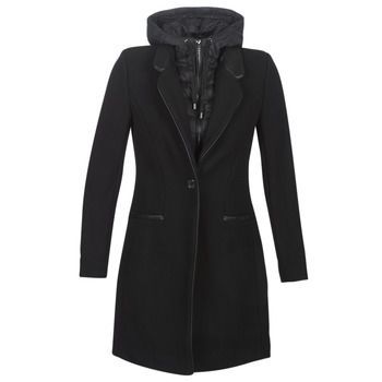 DRISS  women's Coat in Black. Sizes available:UK 8,UK 12,UK 14