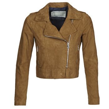 PHOEBE  women's Leather jacket in Brown