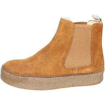 EY757  women's Low Ankle Boots in Brown