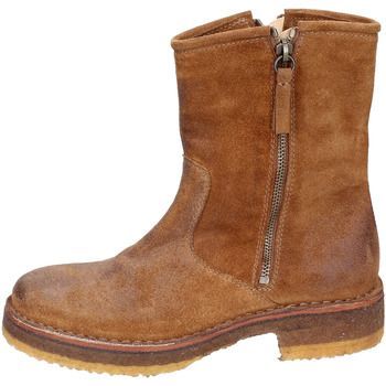 EY797  women's Low Ankle Boots in Brown