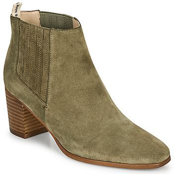 LIZIO  women's Low Ankle Boots in Kaki. Sizes available:3.5,4.5,5.5,6,6.5,7.5,5,6