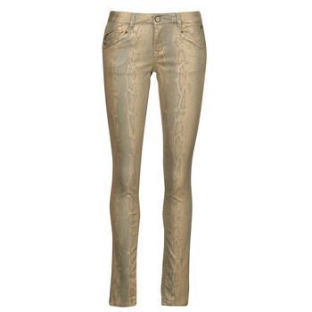 KAYLEE GOLDY  women's Skinny Jeans in Gold