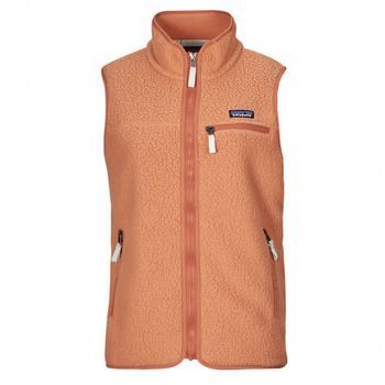 W's Retro Pile Vest  women's Fleece jacket in Orange