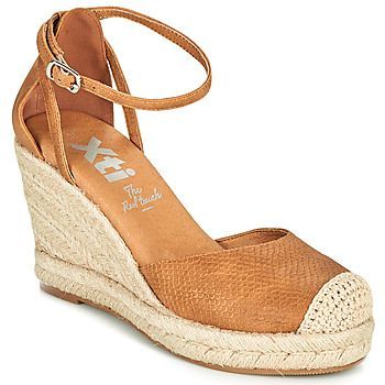 NINA  women's Espadrilles / Casual Shoes in Brown. Sizes available:3,4,5,6,7,8