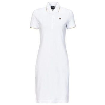 ROBE POLO  women's Dress in White