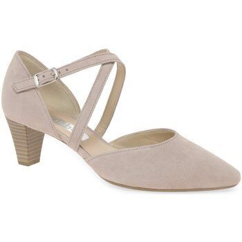 Callow Womens Modern Cross Strap Court Shoes  women's Court Shoes in Pink. Sizes available:3,3.5,4,4.5,5,5.5,6.5