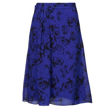 DRAPED MIDI  women's Skirt in Blue