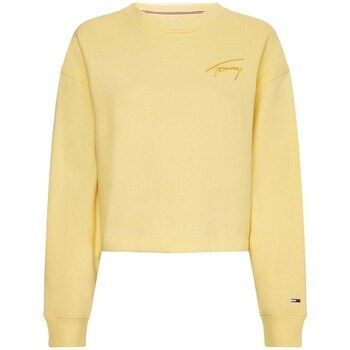 Tjw Crop Tommy Signature  women's Sweatshirt in Yellow