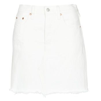 Levis  HR DECON ICONIC BF SKIRT  women's Skirt in White. Sizes available:US 28,US 29,US 27,US 26,US 24,US 25,US 31,US 32
