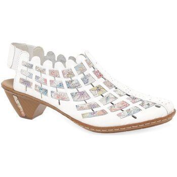 Sina Leather Woven Heeled Shoes  women's Court Shoes in Multicolour. Sizes available:6,7,8,5