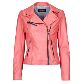 CLIPS  women's Leather jacket in Pink