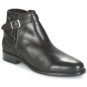 NORMANDIA  women's Mid Boots in Black. Sizes available:5,7,3