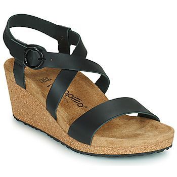 SIBYL RING BUCKLE  women's Sandals in Black. Sizes available:4,7,8