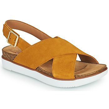 ELAYNE CROSS  women's Sandals in Yellow. Sizes available:3.5,4,5,5.5,8,4,5