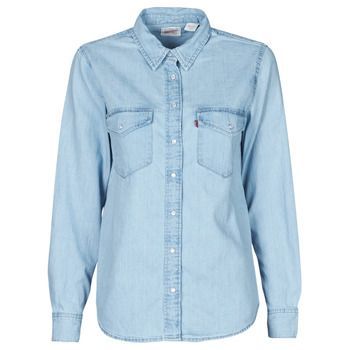 Levis  ESSENTIAL WESTERN  women's Shirt in Blue. Sizes available:S,M,L,XS