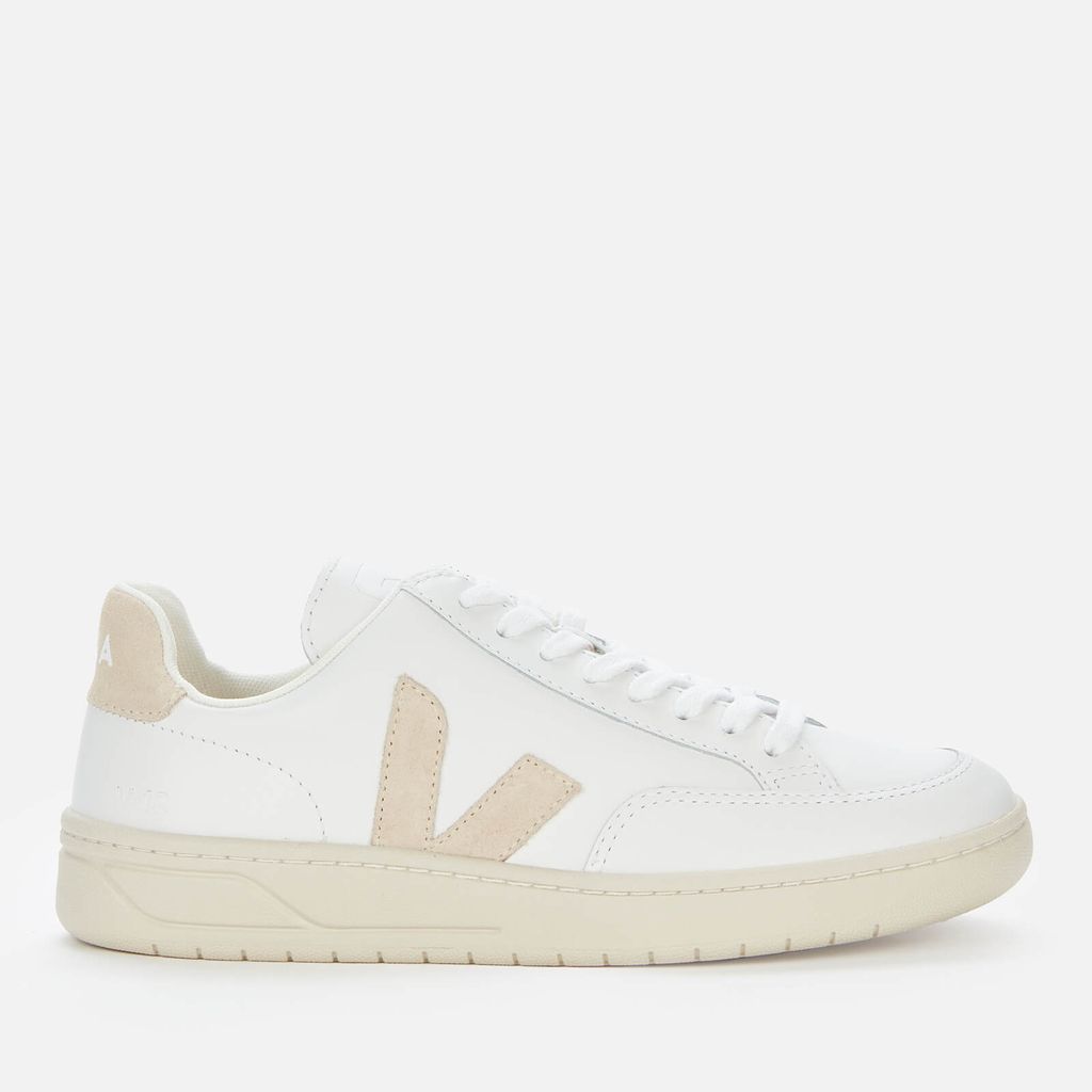 Women's V-12 Leather Trainers - Extra White/Sable - UK 7