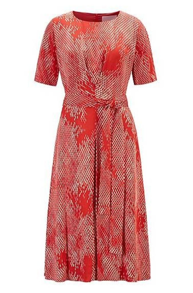 Lightweight midi-length dress with exclusive snake print