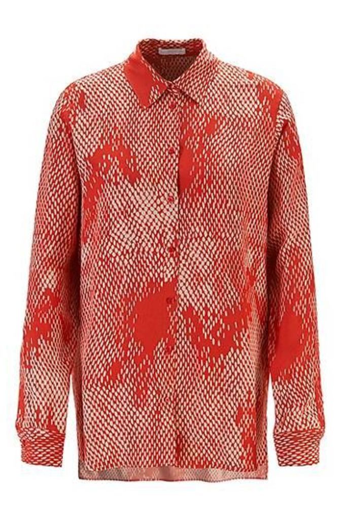 Regular-fit blouse with exclusive snake print