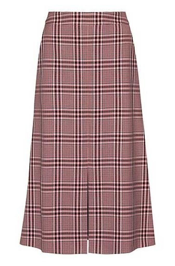 Regular-fit A-line skirt with colourful check