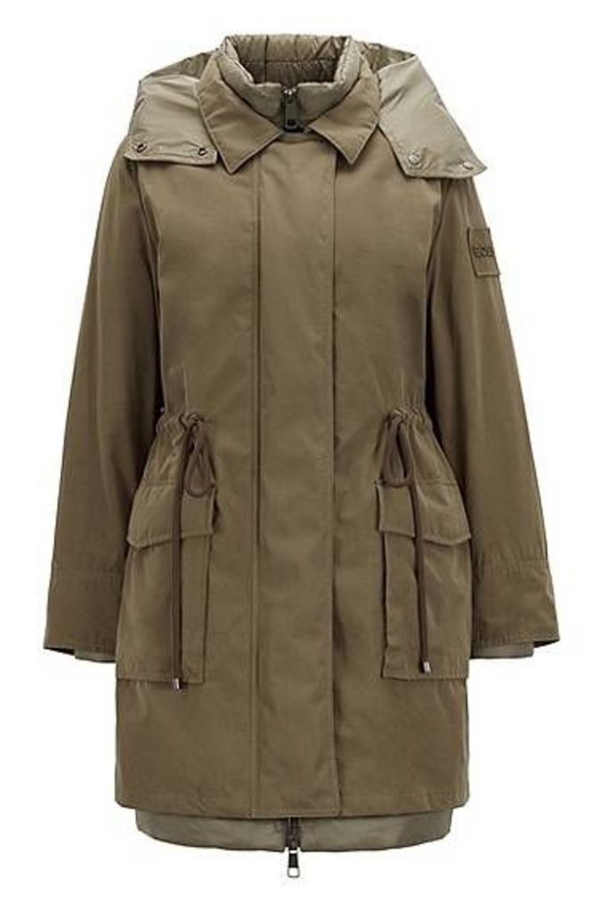 Two-in-one parka with detachable down jacket