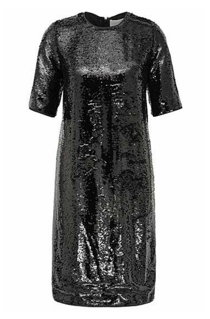 Sparkly T-shirt dress with all-over sequins