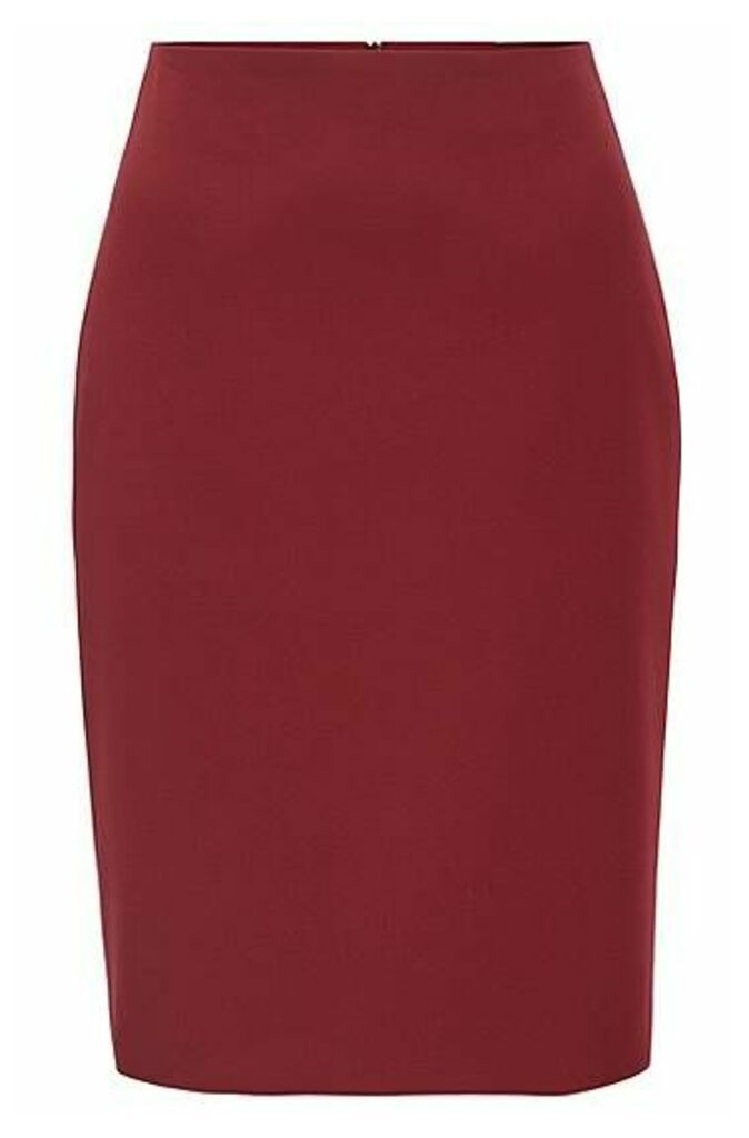 High-waisted pencil skirt in Portuguese stretch fabric