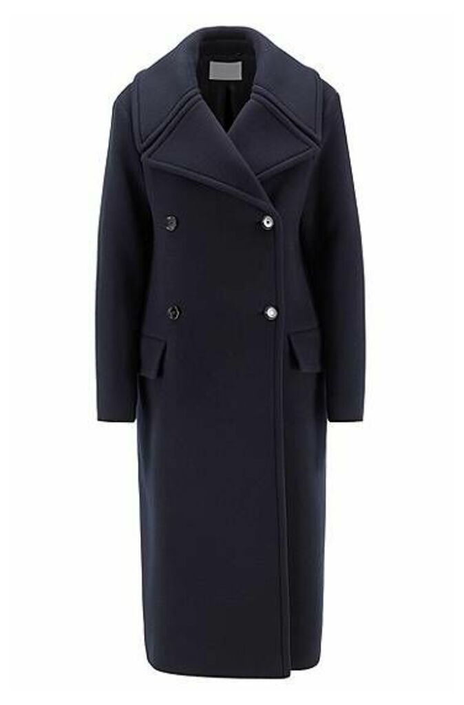 Relaxed-fit coat in virgin wool and cashmere