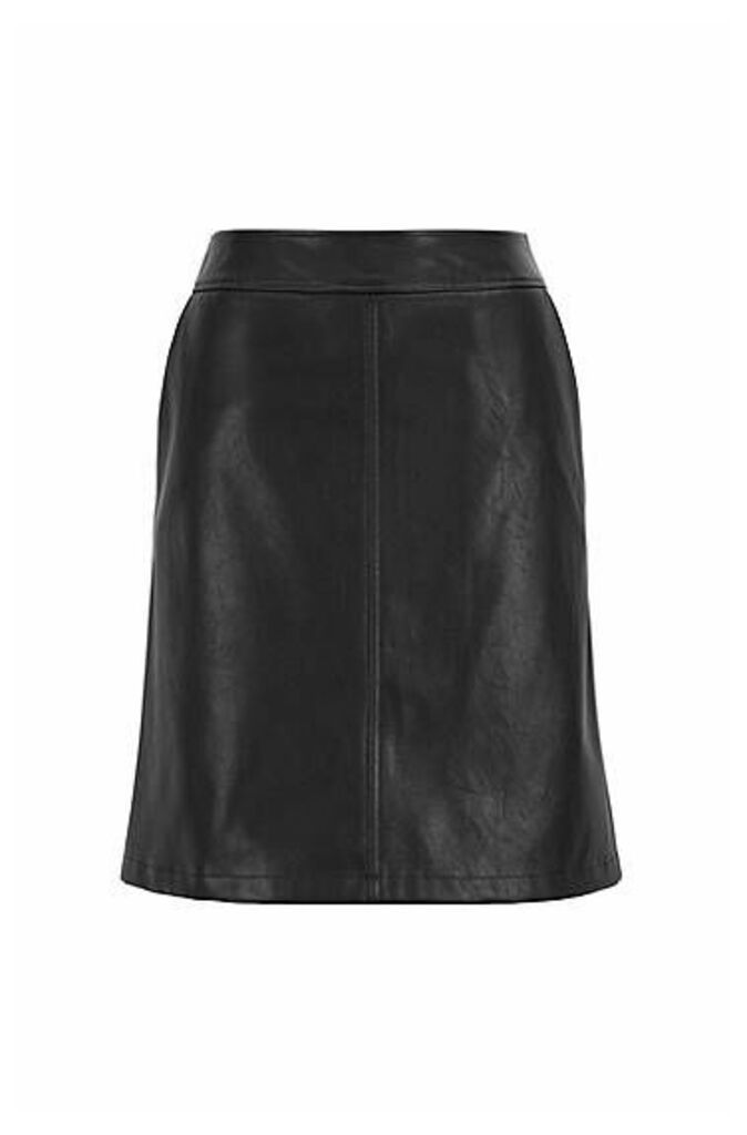 A-line mini skirt in faux leather