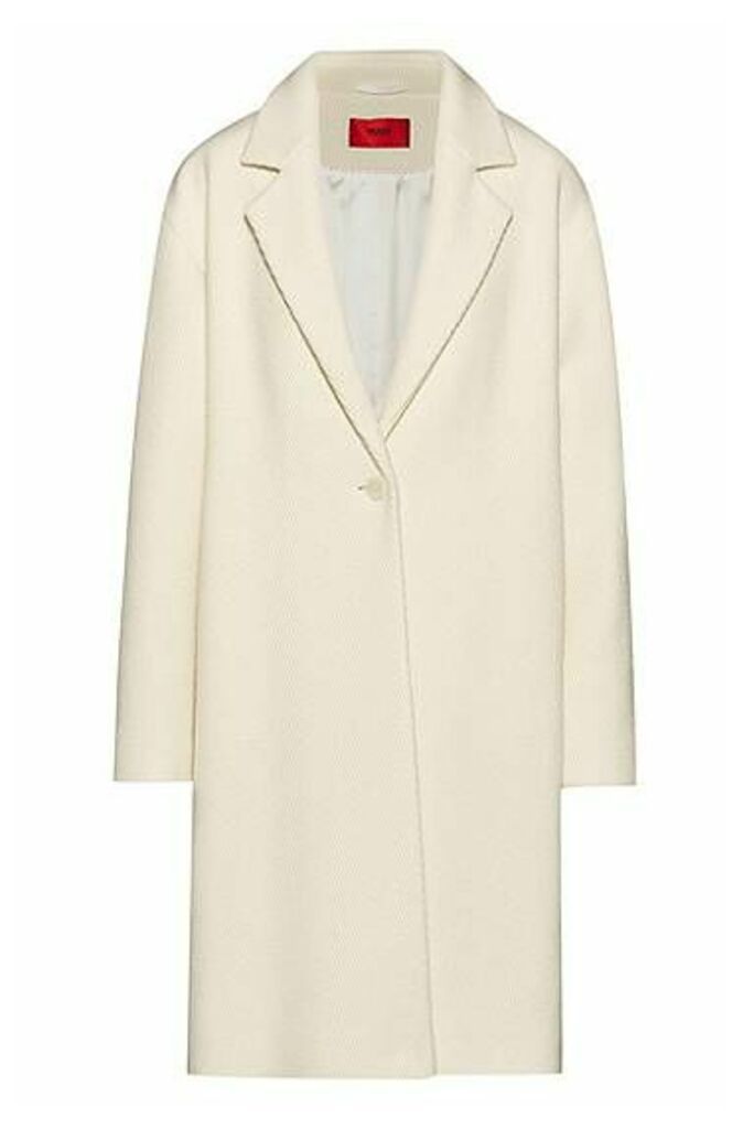 Relaxed-fit single-button coat in a wool blend