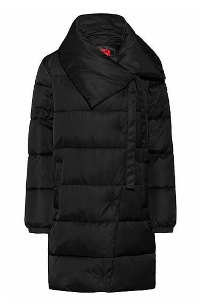 Regular-fit water-repellent puffer coat with oversized collar