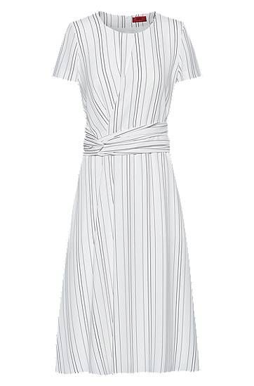 Striped dress with waist detail