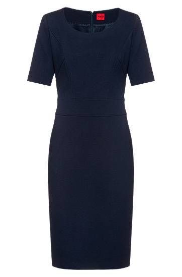 Stretch-jersey shift dress with feature seaming