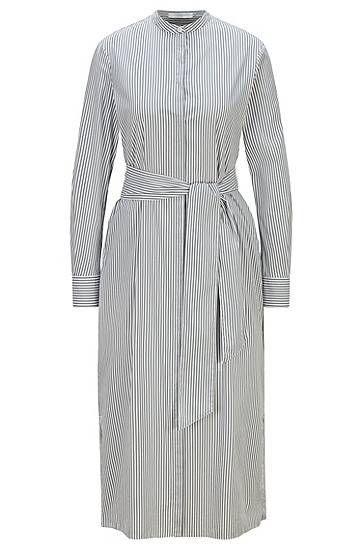 Striped shirt dress in stretch cotton-blend fabric