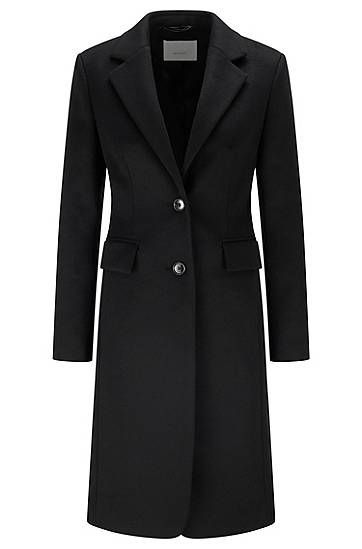 Regular-fit coat in virgin wool and cashmere