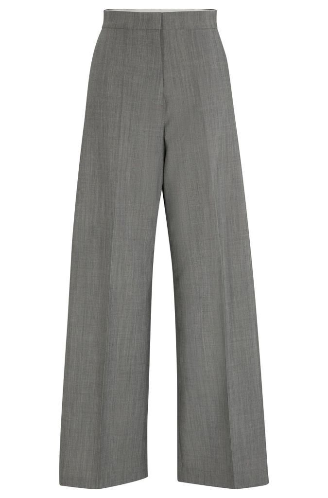 Oversized-fit trousers in virgin wool and mohair