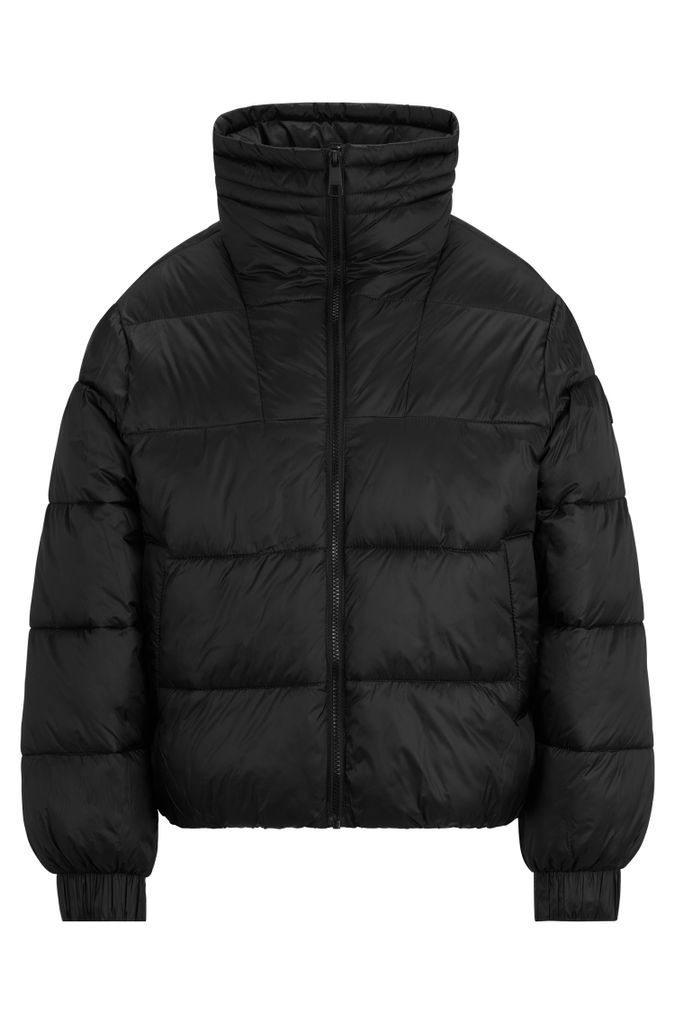 Regular-fit puffer jacket in lustrous fabric