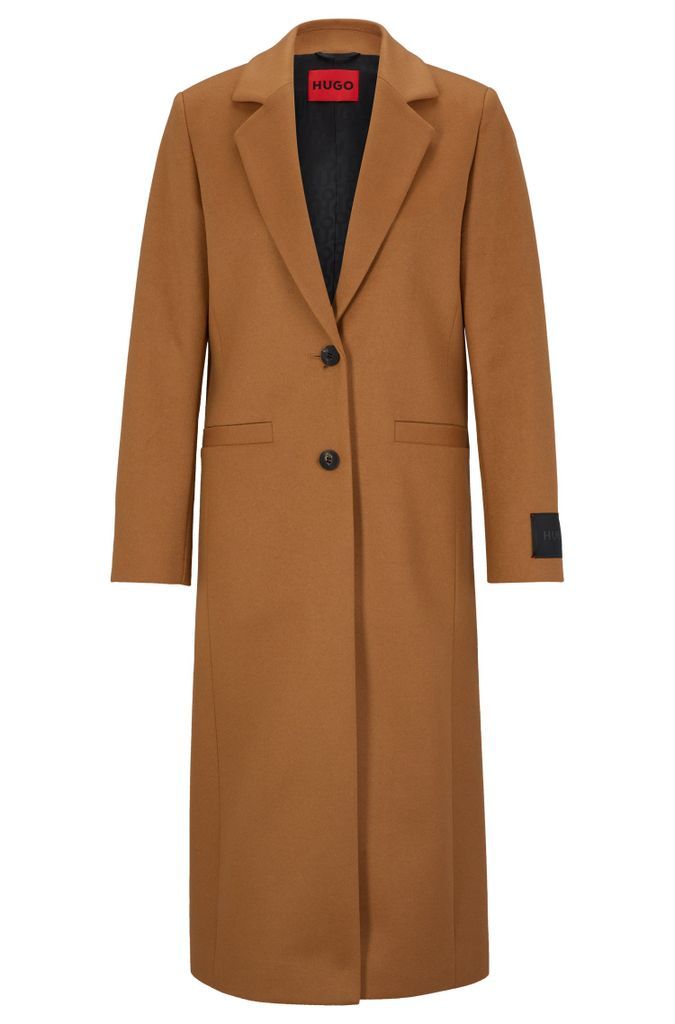 Longline relaxed-fit coat in a wool blend