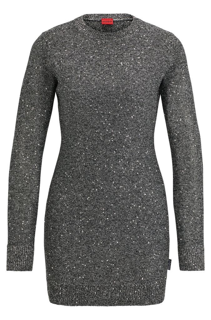 Slim-fit sweater dress with sequin details
