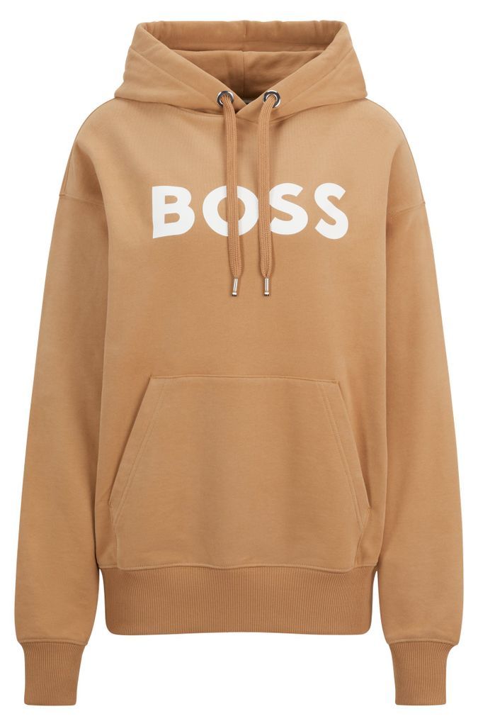 Cotton-blend hoodie with contrast logo