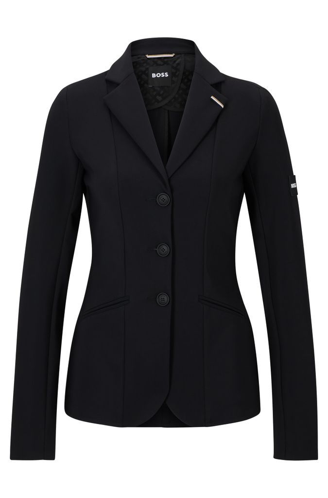 Equestrian slim-fit show jacket in power-stretch material