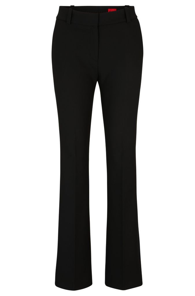 Regular-fit bootcut trousers in stretch fabric