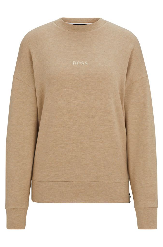 Stretch-terry regular-fit sweatshirt with embroidered logo