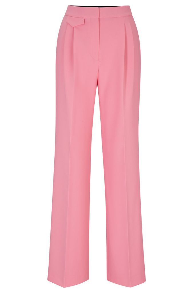 Relaxed-fit trousers in stretch fabric with front pleats