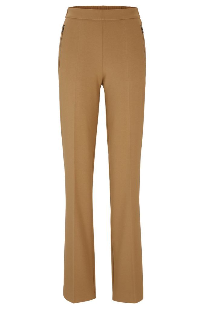 Relaxed-fit trousers with bootcut leg in stretch material